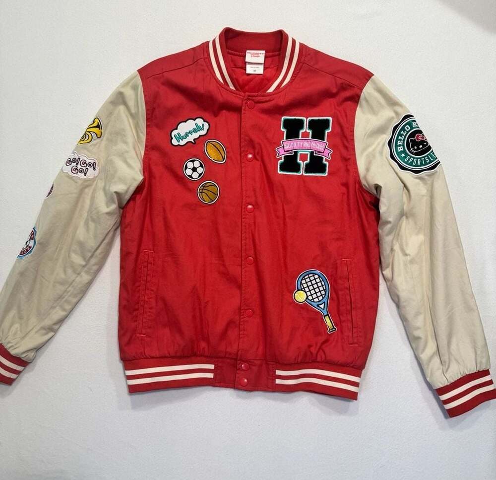BoxLunch Hello Kitty & Friends Sports League Varsity Jacket Size M Red